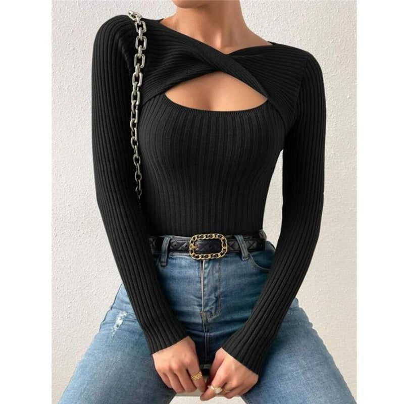Hohlstrick-Pullover mit Asymmetrischem Schnitt – Trend Edition